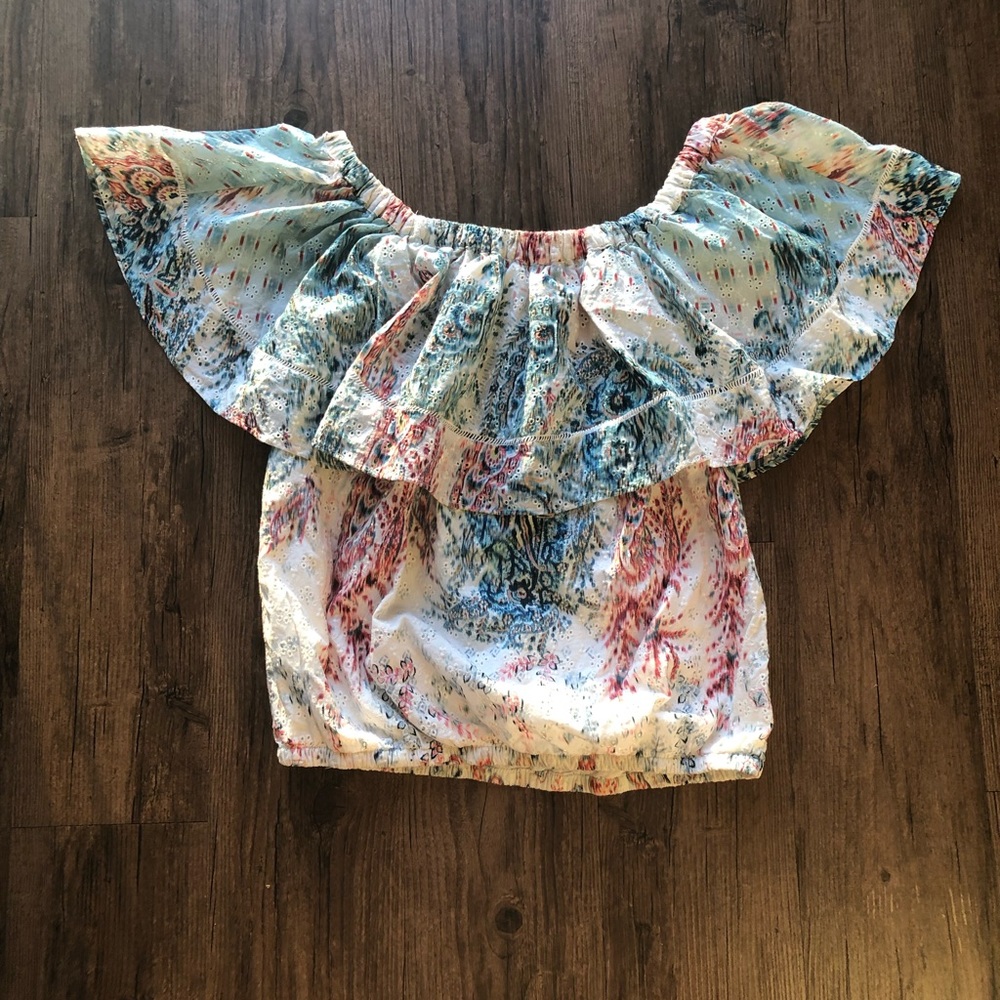 Off the shoulder midriff top